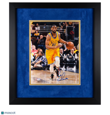 Ian Clark Golden State Warriors Signed Basketball 11x14 Custom Framed Photo PSA