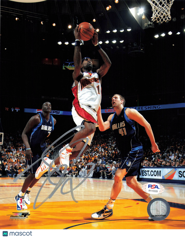 Stephen Jackson Golden State Warriors Signed Basketball 8x10 Photo PSA