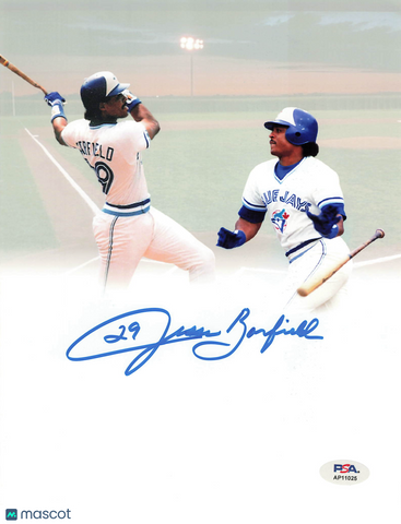 Jesse Barfield Toronto Blue Jays Signed 8x10 Photo PSA