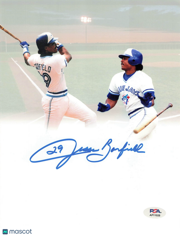 Jesse Barfield Toronto Blue Jays Signed 8x10 Photo PSA