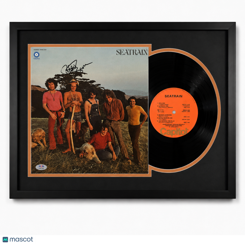 Peter Rowan of Seatrain Signed Seatrain Custom Framed Vinyl Album PSA