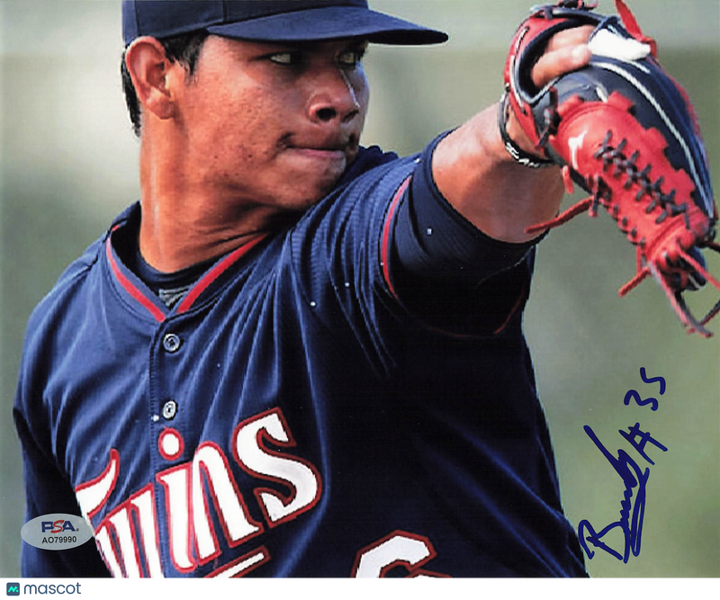 Brusdar Graterol Minnesota Twins Signed 8x10 Photo PSA