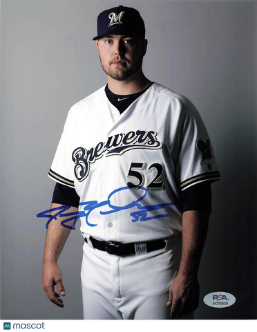 Brandon Woodruff Milwaukee Brewers Signed 8x10 Photo PSA