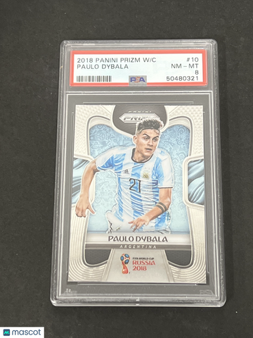 2018 Panini Prizm World Cup #10 Paulo Dybala PSA 8