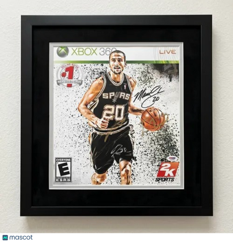 Manu Ginobili San Antonio Spurs Signed NBA Custom Framed 12x18 Poster Print PSA