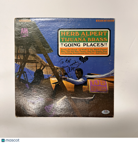Herb Alpert  Signed Going Places Vinyl Album PSA Autographed