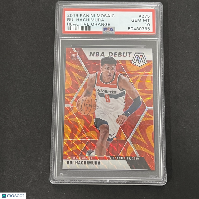 2019 Panini Mosaic Reactive Orange#275 Rui Hachimura PSA 10