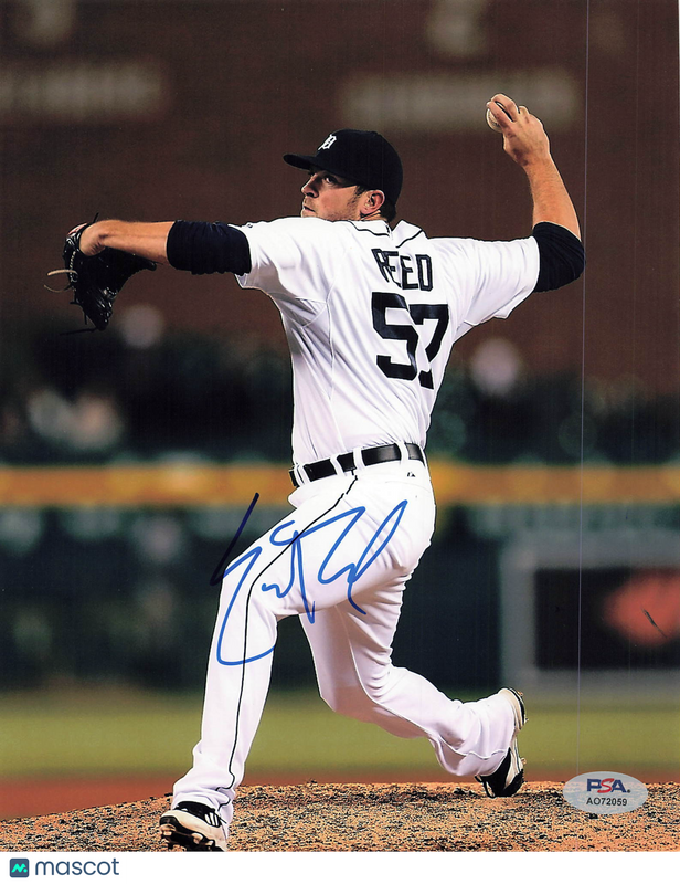 Evan Reed Detroit Tigers Signed 8x10 Photo PSA