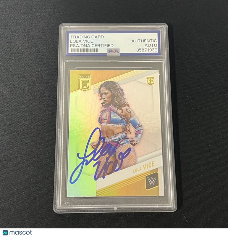 2023 Panini Donruss Elite WWE#96 Lola Vice Signed Card Auto PSA Slabbed