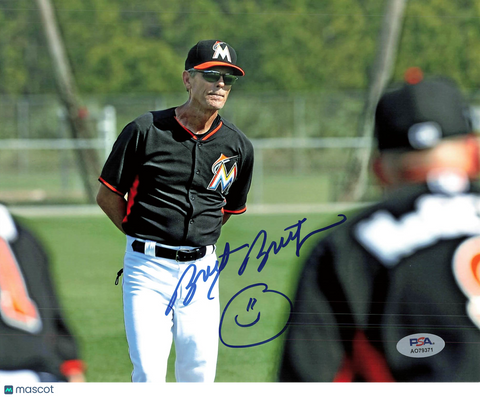 Brett Butler Miami Marlins Signed 8x10 Photo PSA