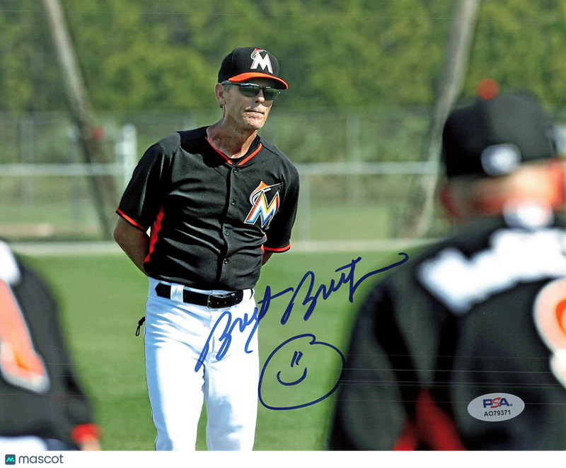 Brett Butler Miami Marlins Signed 8x10 Photo PSA
