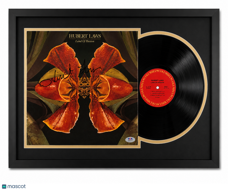 Hubert Laws Signed Land of Passion Custom Framed Vinyl Album PSA
