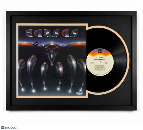 Phil Ehart & Richard Williams Signed Song for America Customed Framed Vinyl PSA
