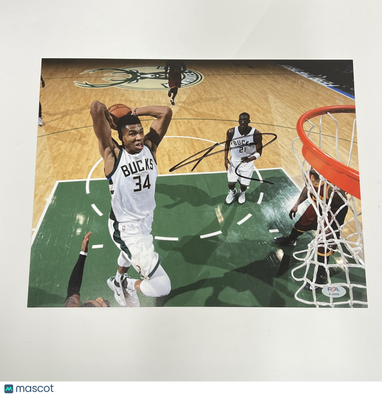 Giannis Antetokounmpo 11x14 Signed Photo PSA Milwaukee Brewers