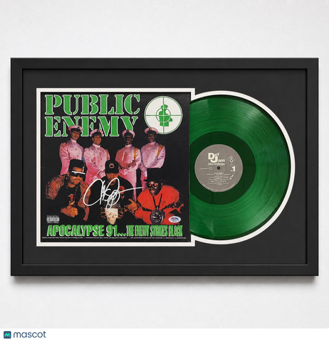 Chuck D Signed Apocalypse 91 Custom Framed Vinyl PSA Album Auth