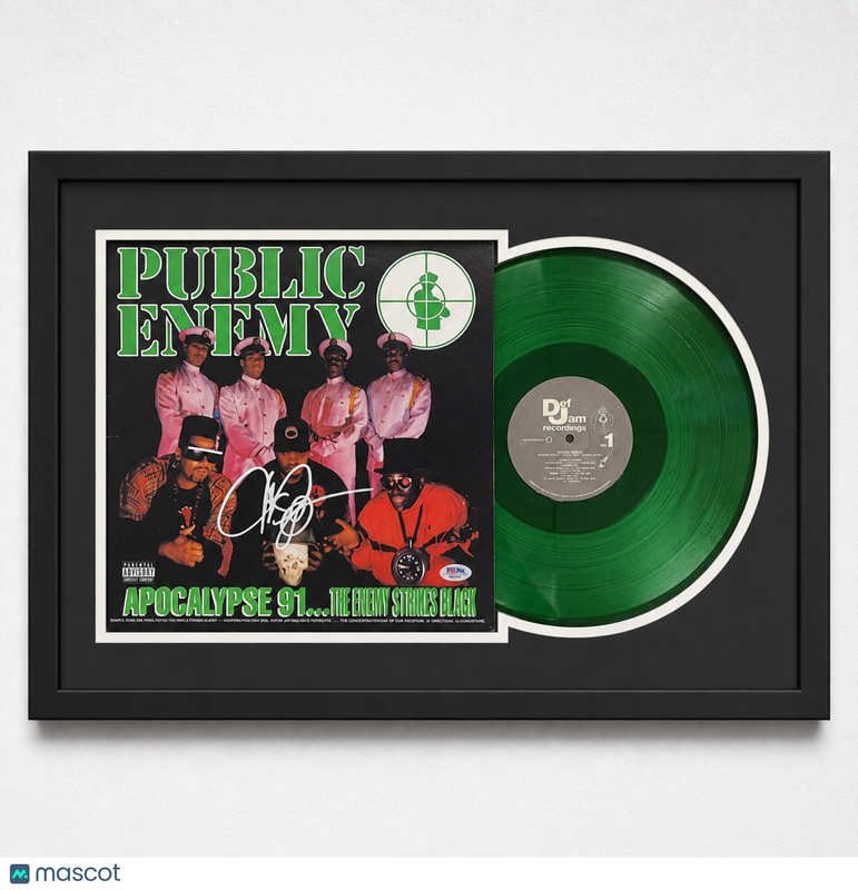 Chuck D Signed Apocalypse 91 Custom Framed Vinyl PSA Album Auth