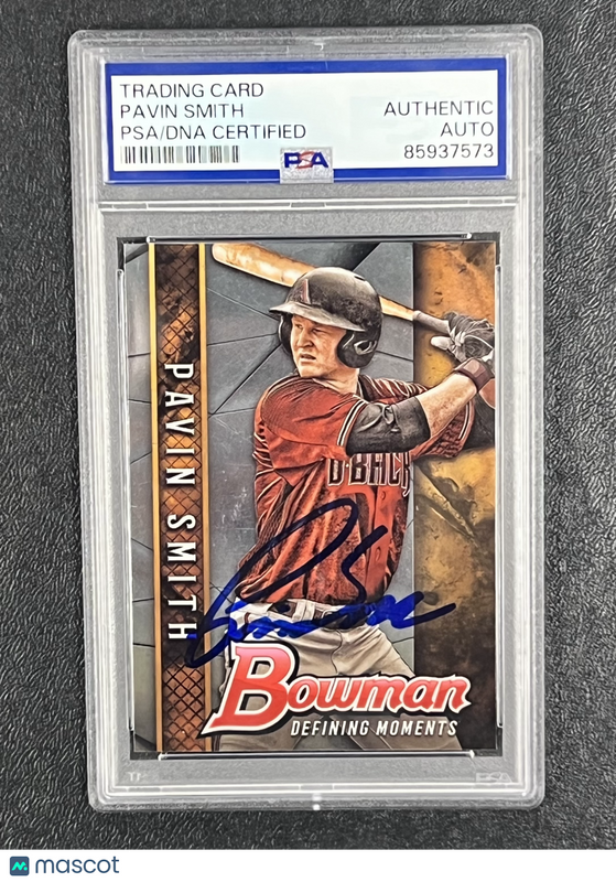 2017 Topps Bowman Defining Moments #BDM-PS Pavin Smith Signed Card Auto PSA Slab