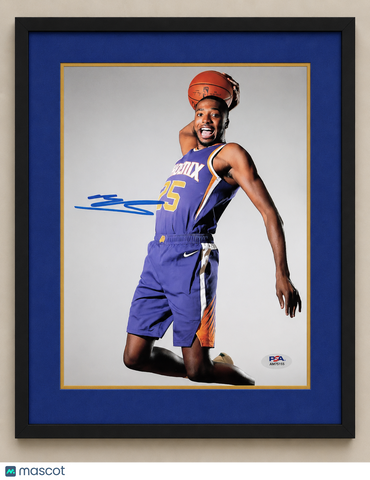 Mikal Bridges Phoenix Suns Signed Basketball 8x10 Custom Framed Photo PSA
