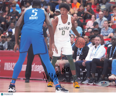 MarJon Beauchamp Milwaukee Bucks Signed Basketball 8x10 Photo