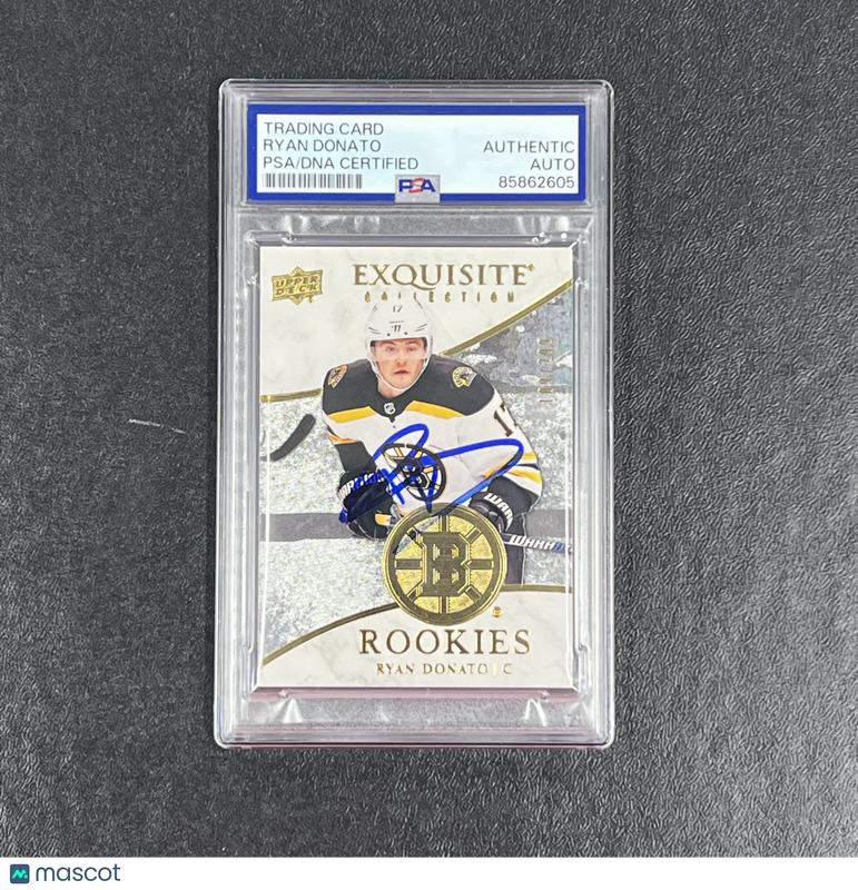 2018–19 Upper Deck #R-DO Ryan Donato Signed Card PSA Auto Slabbed Bruins