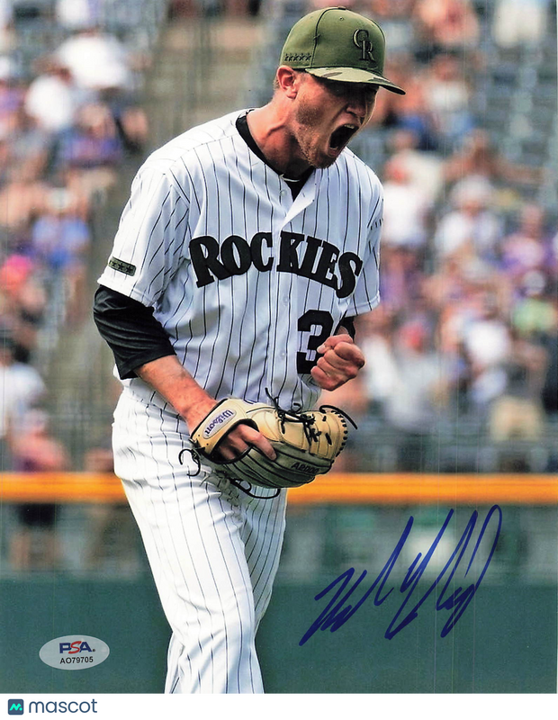 Kyle Freeland Colorado Rockies Signed 8x10 Photo PSA