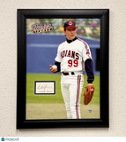 Charlie Sheen Cleveland Indians Signed Framed Photo PSA