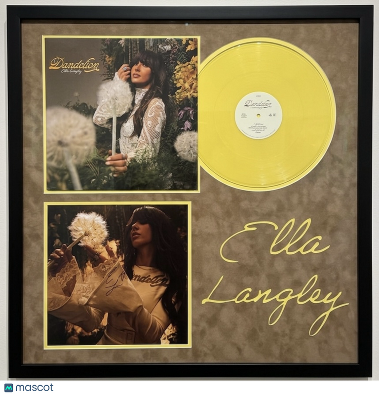 Ella Langley Signed Vinyl Custom Framed 28x28" PSA Autographed Dandelion