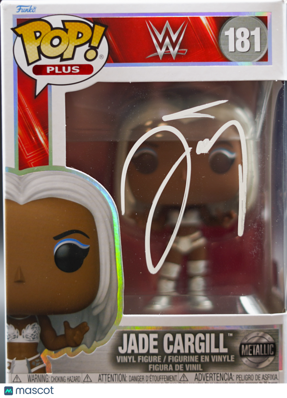 Jade Cargill Signed Funko Pop #181 Metallic JSA WWE Autographed