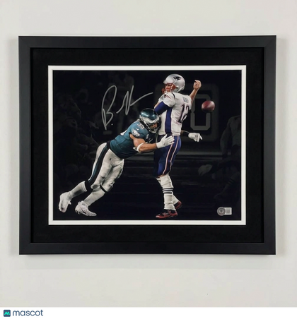 Brandon Graham Signed Philadelphia Eagles Football 11x14 Photo Autographed