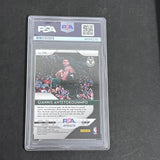2018 Giannis Antetokounmpo Panini Prizm#296 Signed Card PSA Autographed