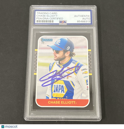 2020 Panini Donruss #135 Chase Elliott signed card PSA NASCAR