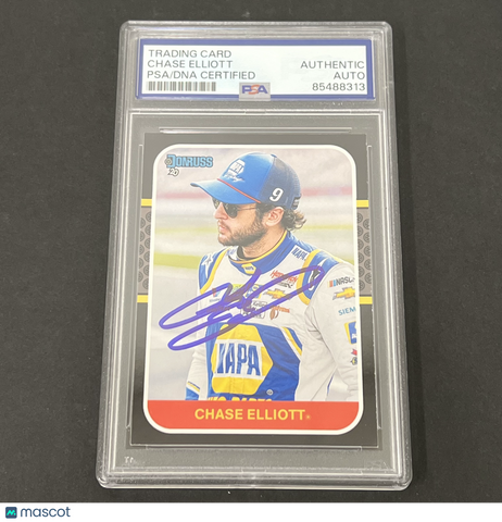 2020 Panini Donruss #135 Chase Elliott signed card PSA NASCAR