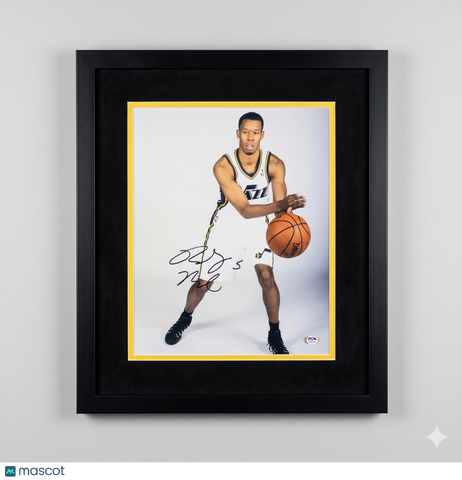 Rodney Hood Utah Jazz Signed Basketball 11x14 Custom Framed Photo PSA
