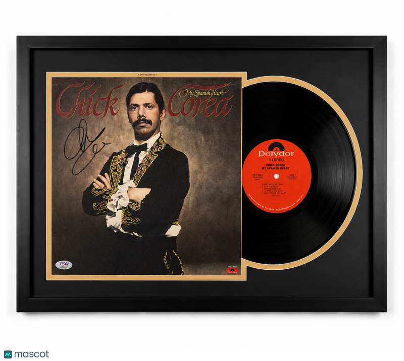 Chick Corea Signed My Spanish Heart Custom Framed Vinyl Album PSA Auth