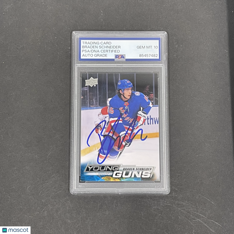 Braden Schneider 2022-23 Upper Deck Series 1 Hockey#214 Signed Card PSA Auto 10