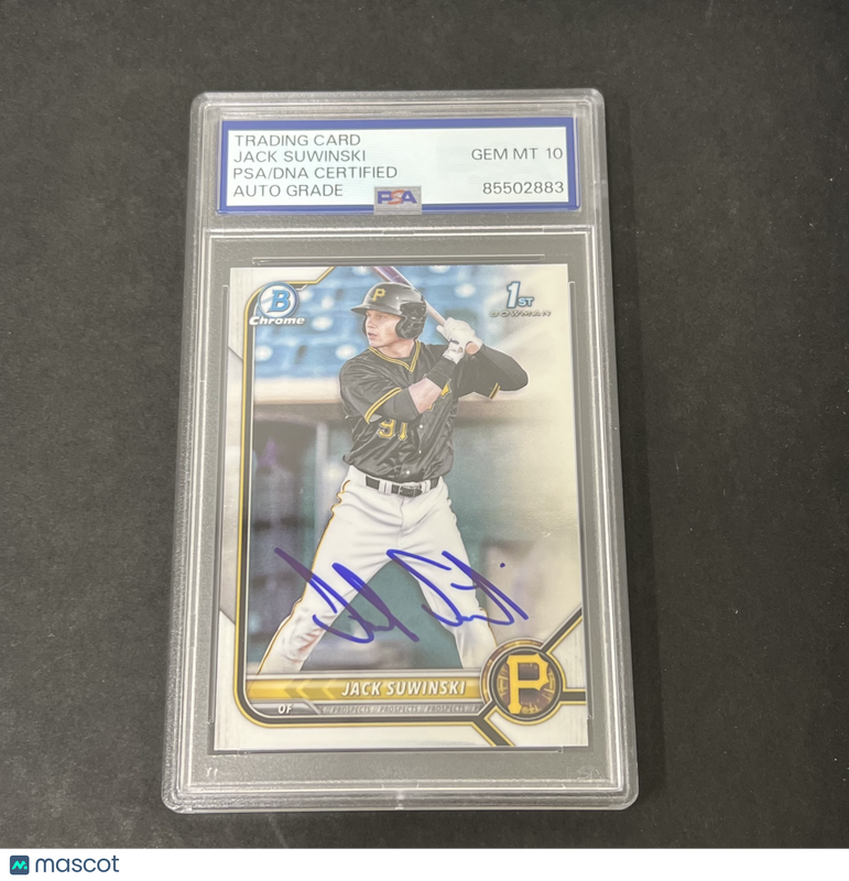2022 1st Bowman Chrome #BCP-84 Jack Suwinski signed card PSA Auto 10
