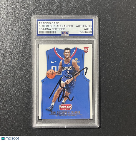 2018-19 Panini Threads#151 Shai Gilgeous-Alexander Signed Card Auto PSA Slabbed Clippers