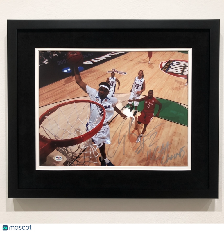 Corey Brewer Florida Gators Signed Basketball 11x14 Custom Framed Photo PSA