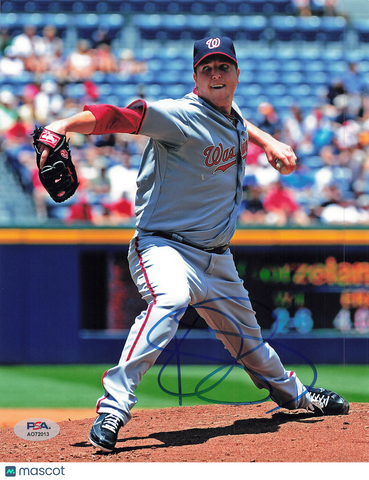 Tom Gorzelanny Washington Nationals Signed 8x10 Photo PSA