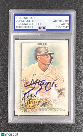 2022 Topps Allen & Ginter #301 Jorge Soler Signed Card Auto PSA Slabbed Marlins