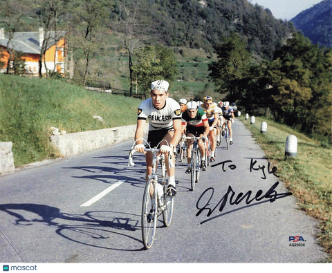 Eddy Merckx Signed Cycling 8x10 Photo  PSA Autographed