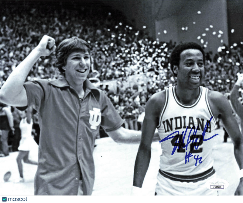 Mike Woodson Indiana Hoosiers Signed Basketball 8x10 Photo JSA