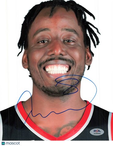Al-Farouq Aminu Portland Trail Blazers Signed Basketball 8x10 Photo PSA