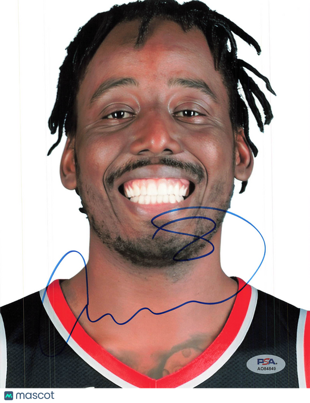 Al-Farouq Aminu Portland Trail Blazers Signed Basketball 8x10 Photo PSA