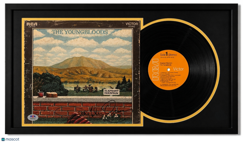 Jesse Colin Young Signed Elephant Mountain Custom Framed Vinyl Album PSA