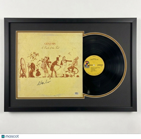 Steve Hackett Signed Custom Framed A Trick of the Tail Vinyl Album PSA Auth