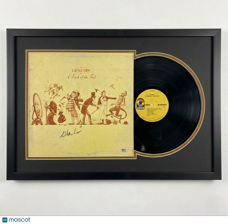 Steve Hackett Signed Custom Framed A Trick of the Tail Vinyl Album PSA Auth