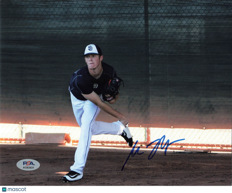 Mason Thompson San Diego Padres Signed 8x10 Photo PSA