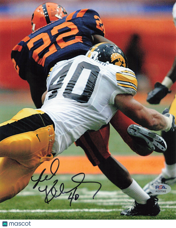 Mike Klinkenborg Signed Iowa Hawkeyes Football 8x10 Photo PSA Autographed