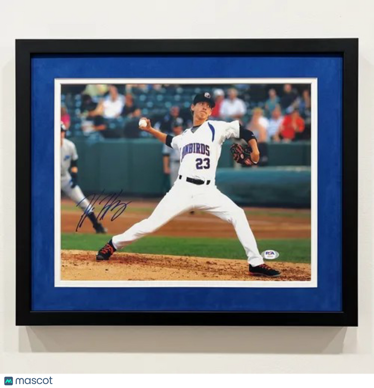 Hunter Harvey Aberdeen IronBirds Signed 11x14 Custom Framed Photo PSA